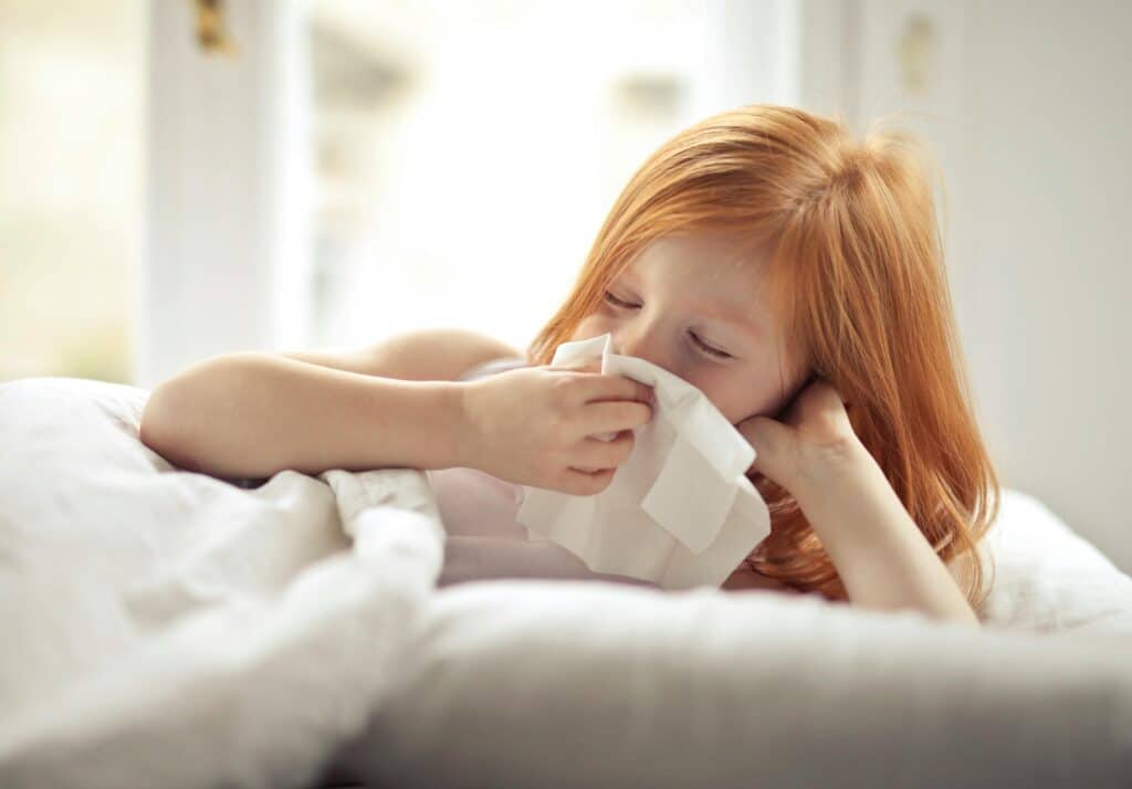 Child sick with a cold